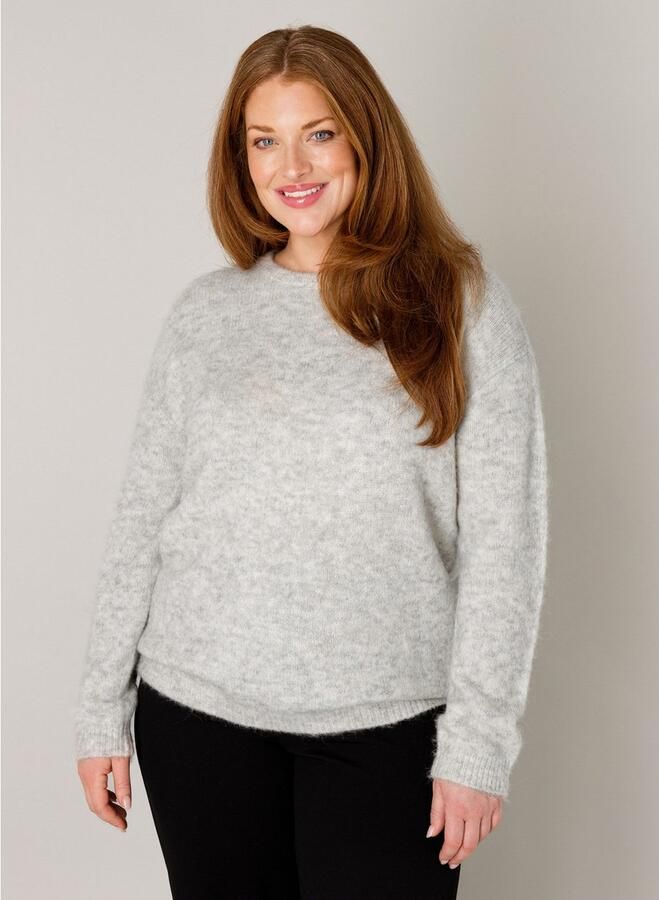 Base Level Curvy Gebreide trui Yanara met wol en elastaan - Foto 8