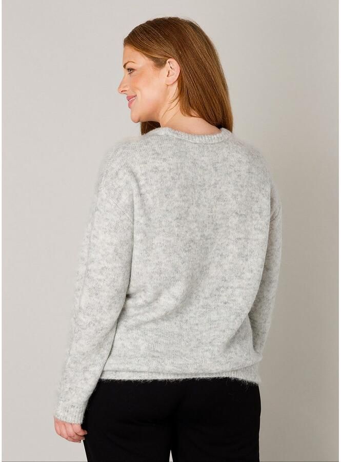 Base Level Curvy Gebreide trui Yanara met wol en elastaan - Foto 3