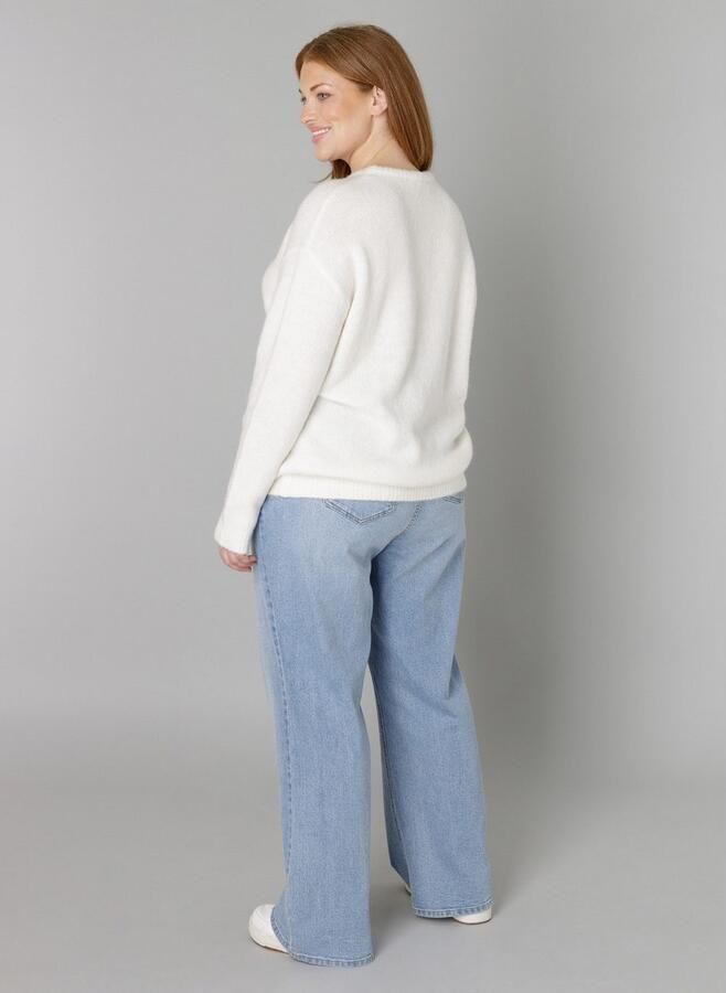 Base Level Curvy Gebreide trui Yanara met wol en elastaan - Foto 10