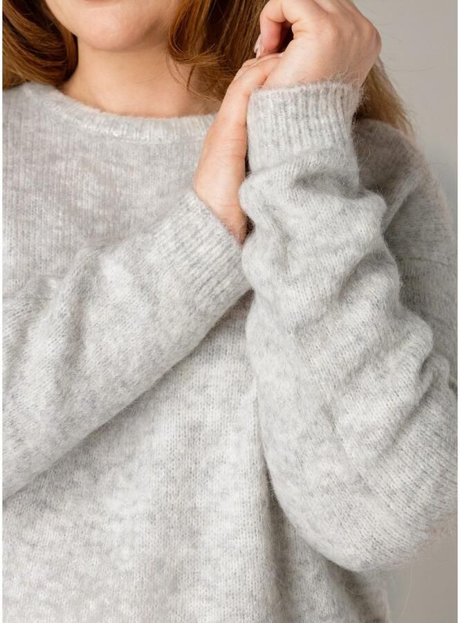 Base Level Curvy Gebreide trui Yanara met wol en elastaan - Foto 5