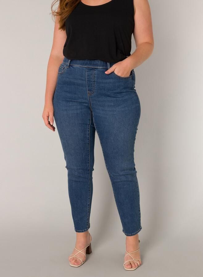 Base Level Curvy Jeggings in grote maten met elastiek en stretch - Foto 8