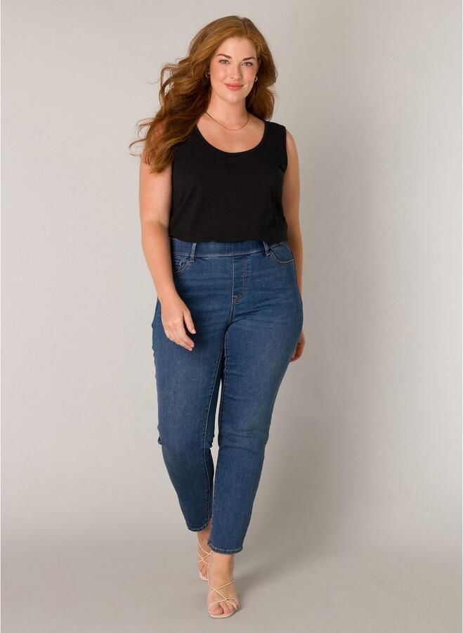 Base Level Curvy Jeggings in grote maten met elastiek en stretch - Foto 3