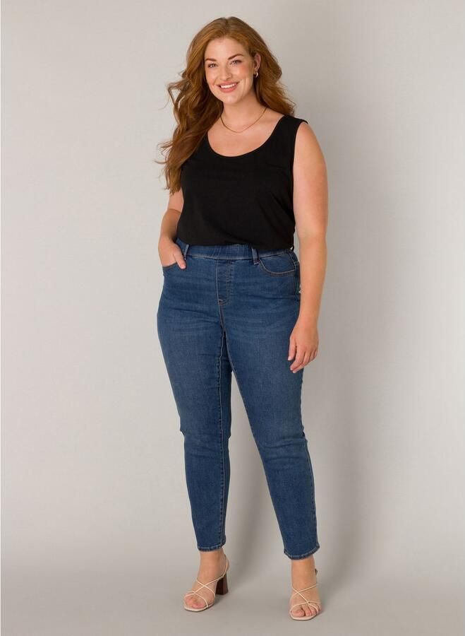 Base Level Curvy Jeggings in grote maten met elastiek en stretch - Foto 4