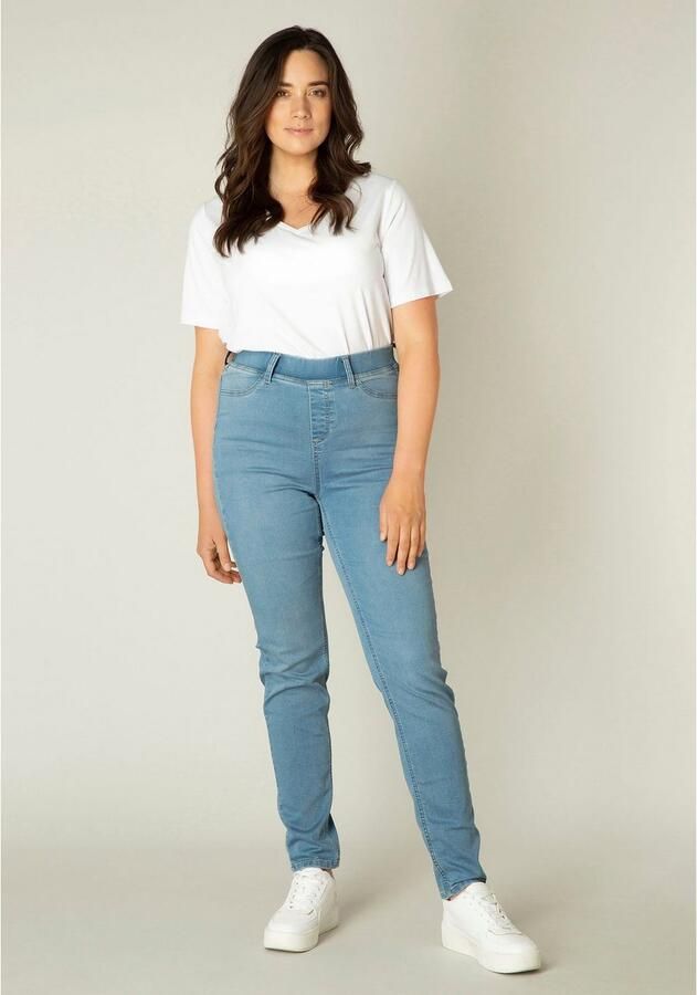 Base Level Curvy Jeggings TESSA met gesuggereerde insteekzakken en stretchpercentage - Foto 3