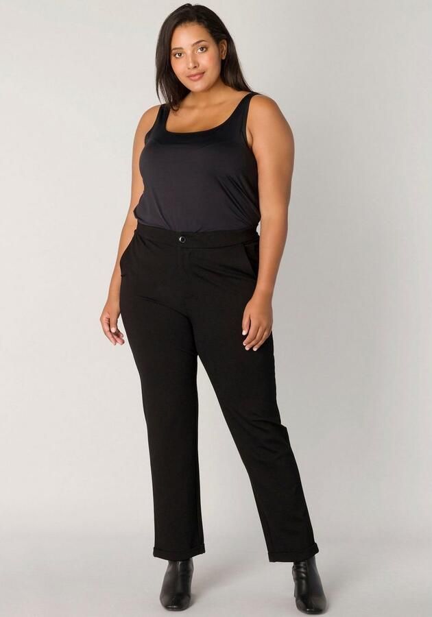 Base Level Curvy Jerseybroek met omslagzoom - Foto 3