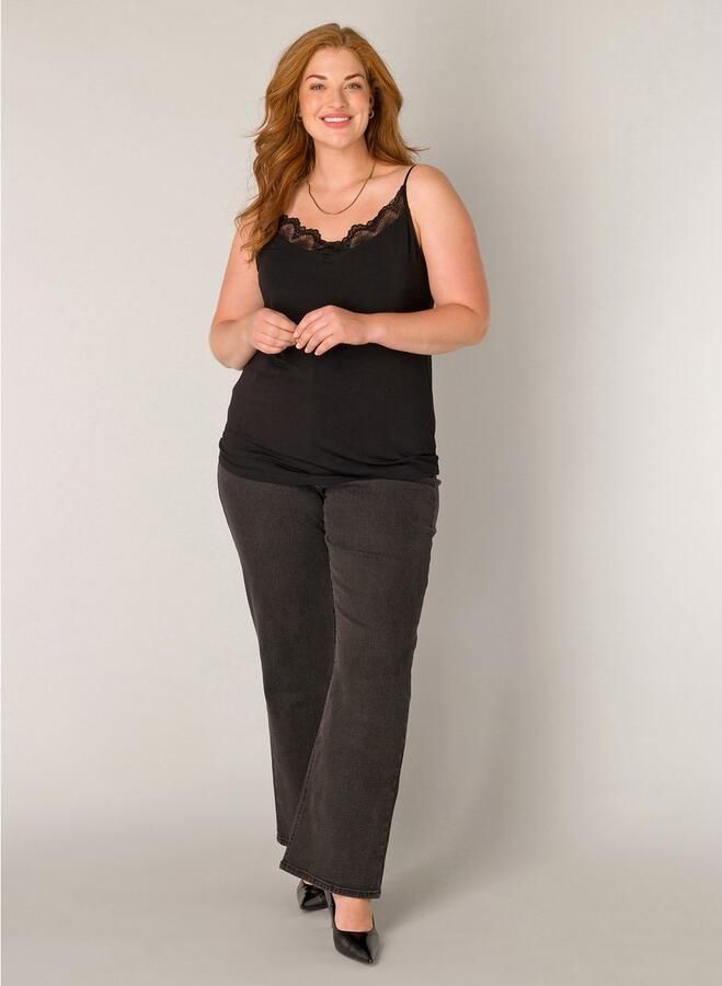 Base Level Curvy Kanten top met spaghettibandjes - Foto 2