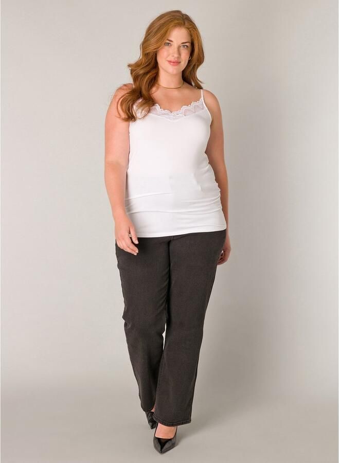 Base Level Curvy Kanten top met spaghettibandjes - Foto 3