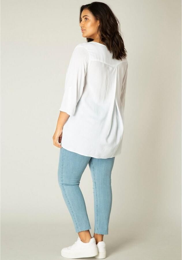 Base Level Curvy Klassieke blouse met v-hals - Foto 3
