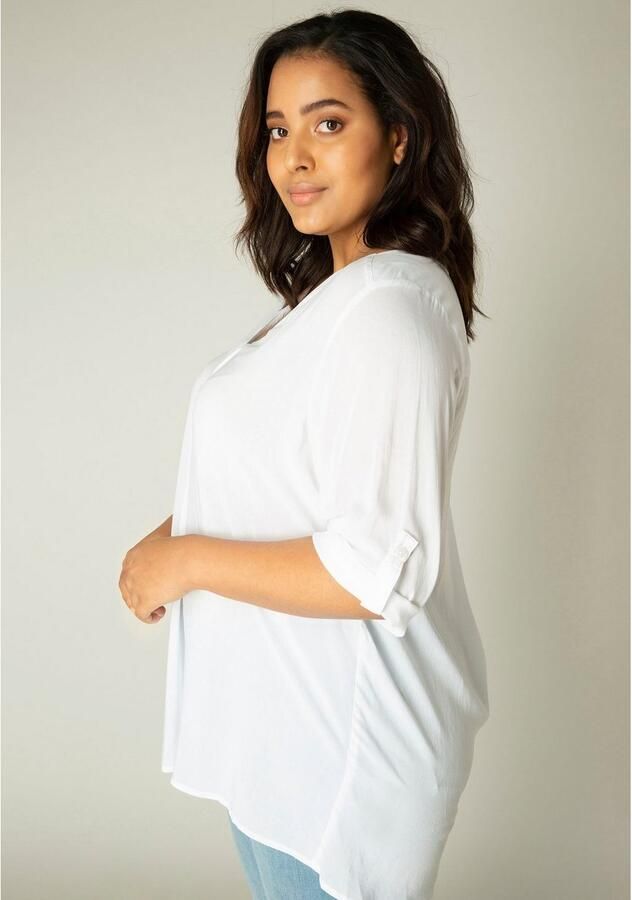 Base Level Curvy Klassieke blouse met v-hals - Foto 2
