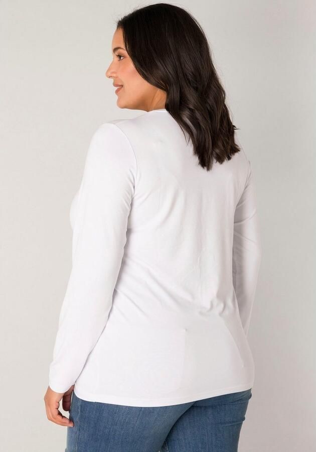 Base Level Curvy Shirt met lange mouwen met een ronde hals - Foto 4
