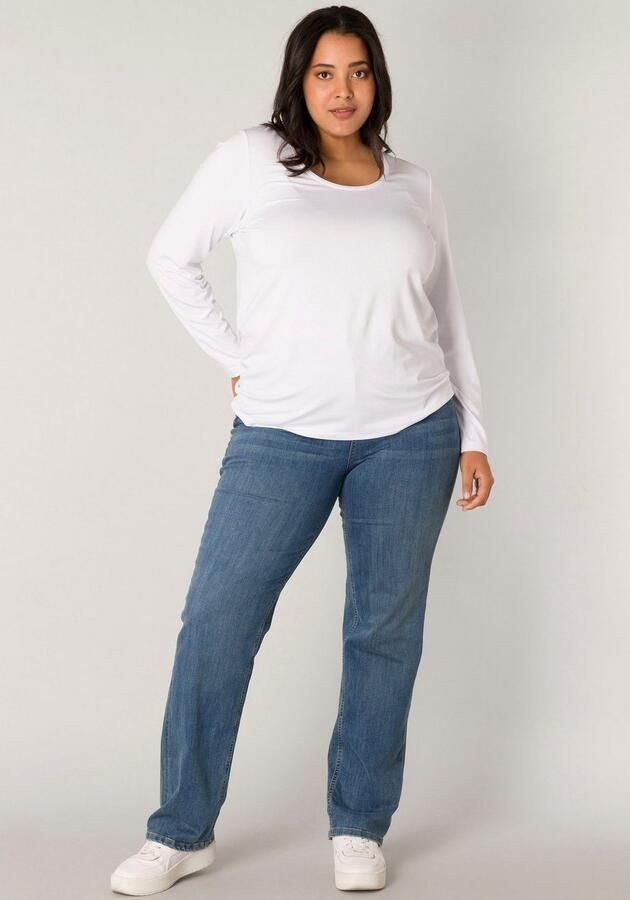 Base Level Curvy Shirt met lange mouwen met een ronde hals - Foto 5