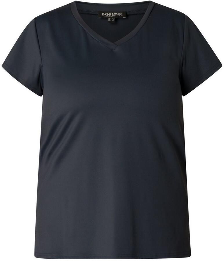 Base Level Curvy Shirt met V-hals Lilly met stretch