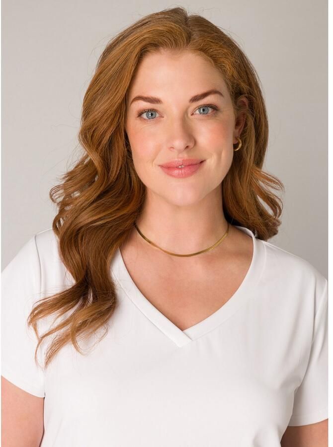 Base Level Curvy Shirt met V-hals Lilly met stretch - Foto 3