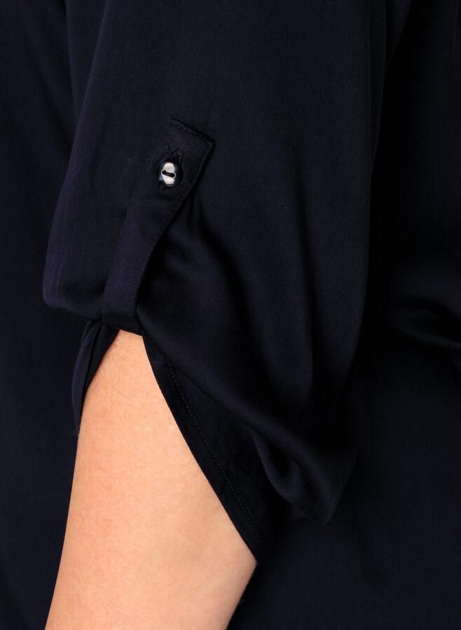 Base Level Curvy Shirtblouse Yanina met v-hals - Foto 6