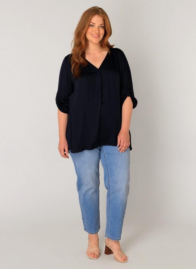 Base Level Curvy Shirtblouse Yanina met v-hals - Foto 7