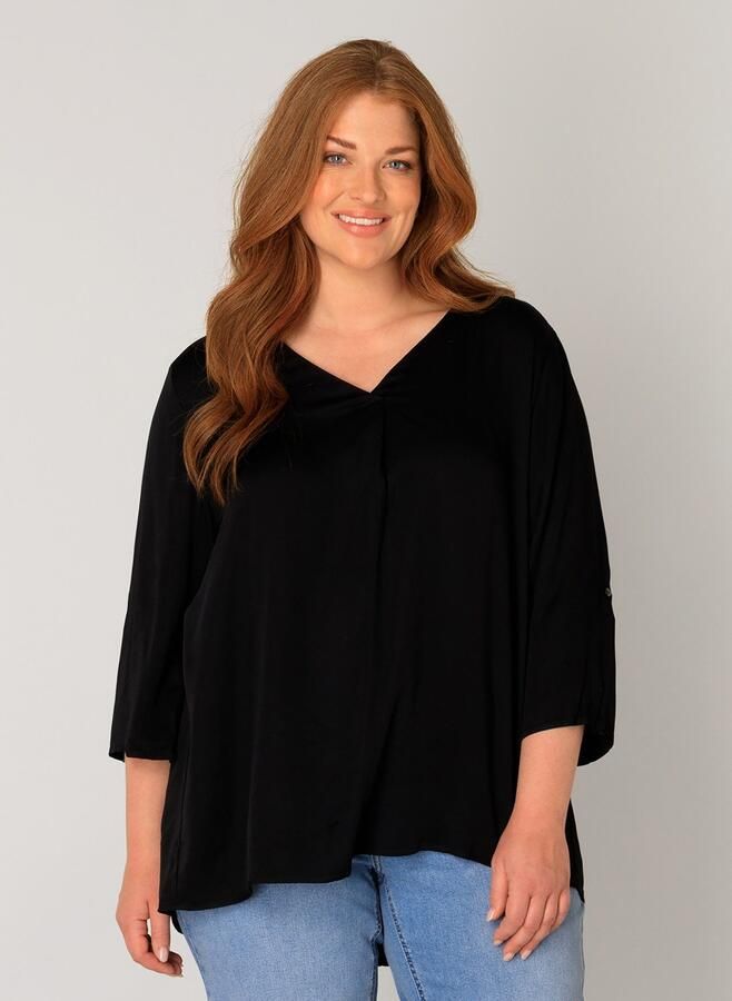 Base Level Curvy Shirtblouse Yanina met v-hals - Foto 6