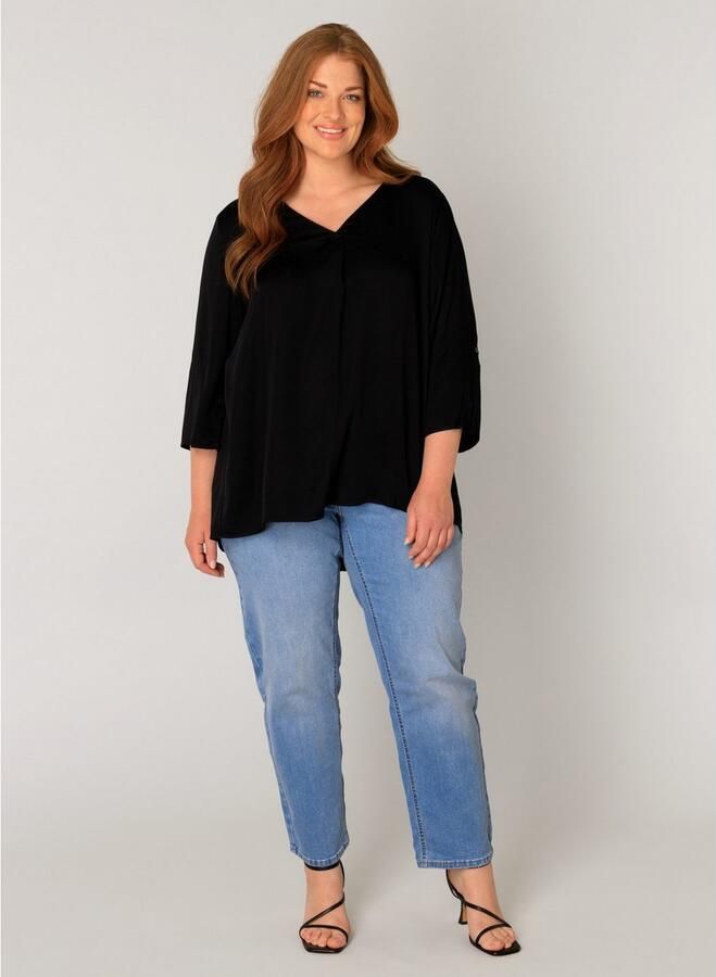 Base Level Curvy Shirtblouse Yanina met v-hals - Foto 4