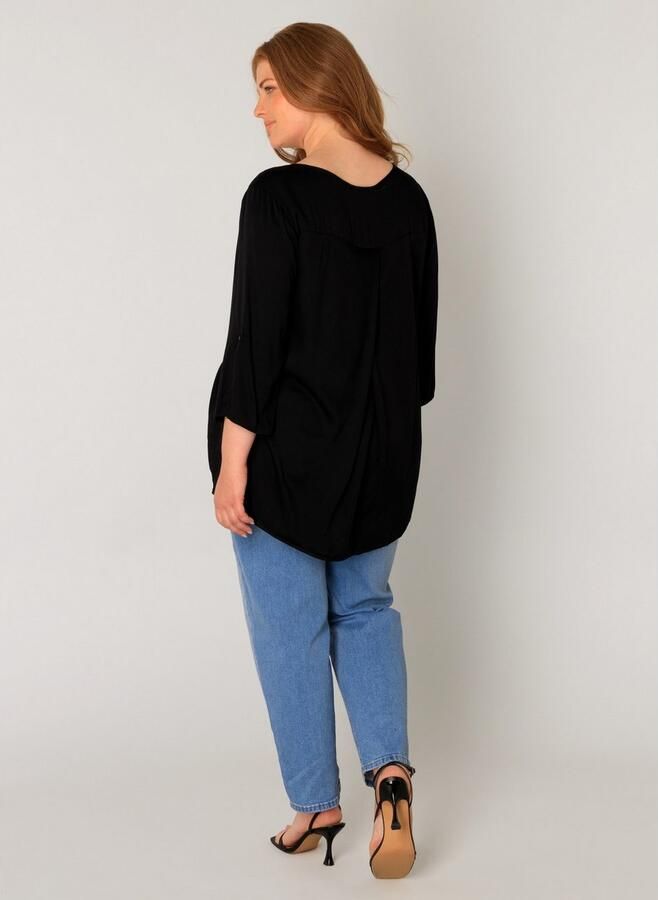 Base Level Curvy Shirtblouse Yanina met v-hals - Foto 5