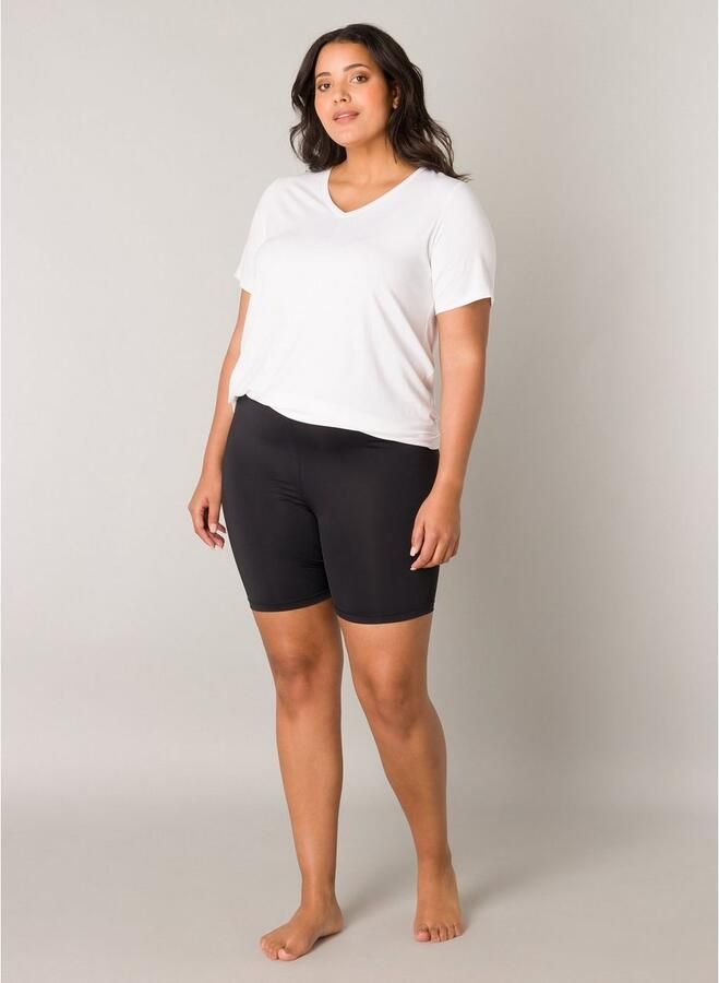 Base Level Curvy high waist regular fit short Yanissa zwart - Foto 3