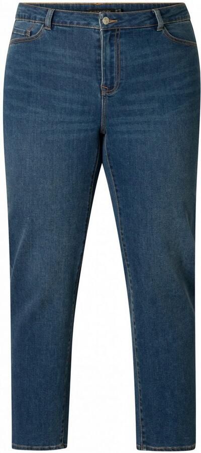 Base Level Curvy high waist slim fit jeans dark blue denim - Foto 6