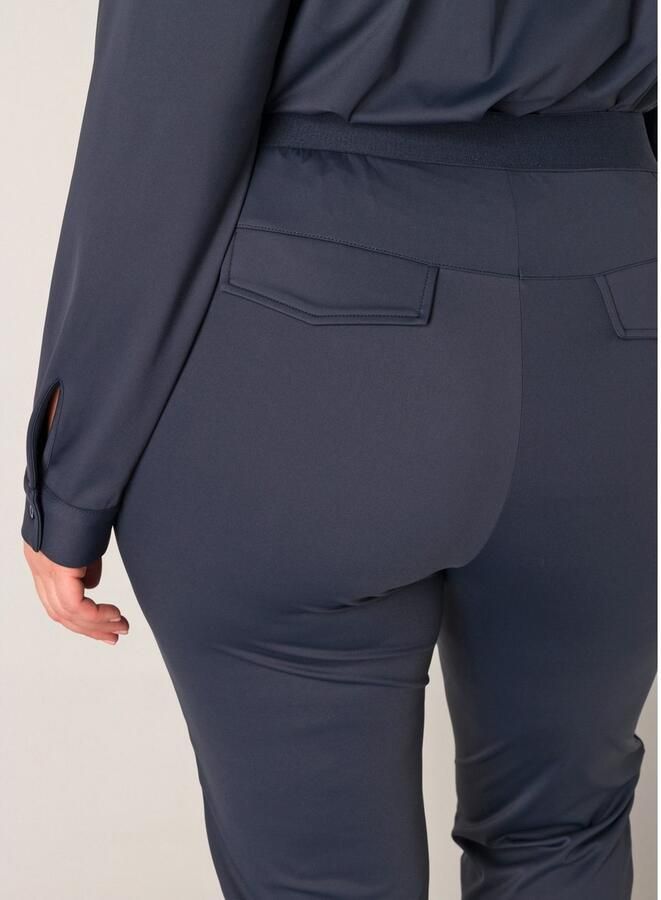 Base Level Curvy Stoffen broek Liana Zomerbroek met stretch en trekkoord in jeggings-stijl - Foto 4