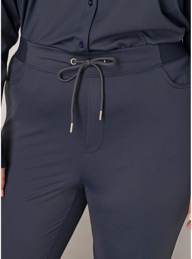 Base Level Curvy Stoffen broek Liana Zomerbroek met stretch en trekkoord in jeggings-stijl - Foto 3