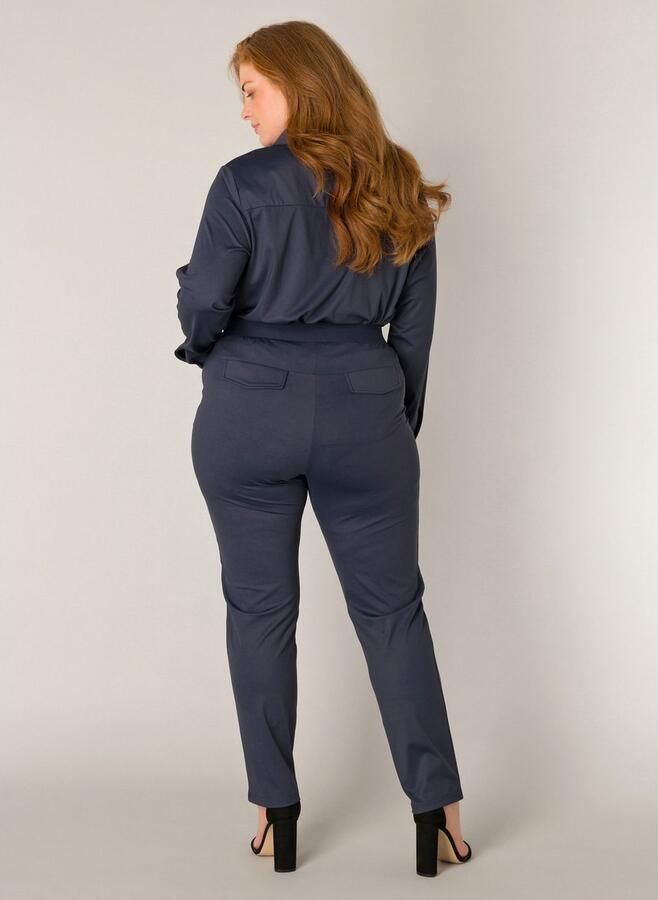 Base Level Curvy Stoffen broek Liana Zomerbroek met stretch en trekkoord in jeggings-stijl - Foto 5