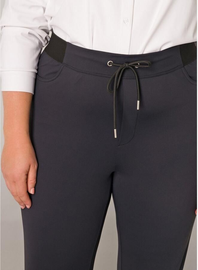 Base Level Curvy Stoffen broek Liana Zomerbroek met stretch en trekkoord in jeggings-stijl