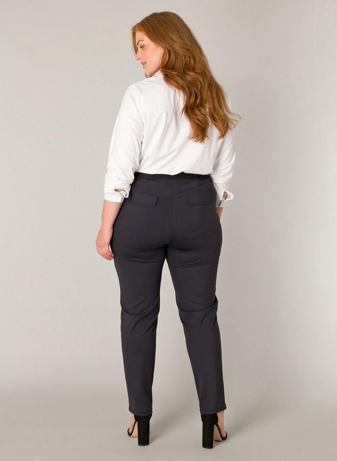 Base Level Curvy Stoffen broek Liana Zomerbroek met stretch en trekkoord in jeggings-stijl - Foto 3