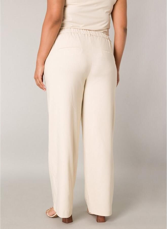 Base Level Curvy Stoffen broek Zomerbroek met uitlopende pijpen en viscose