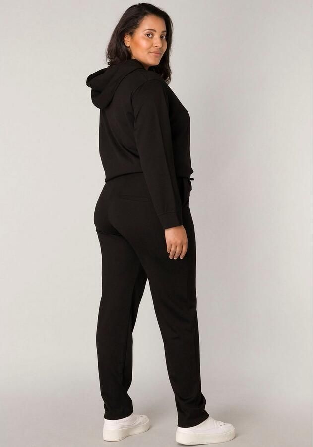 Base Level Curvy slim fit sweatpants Yoanna zwart - Foto 5