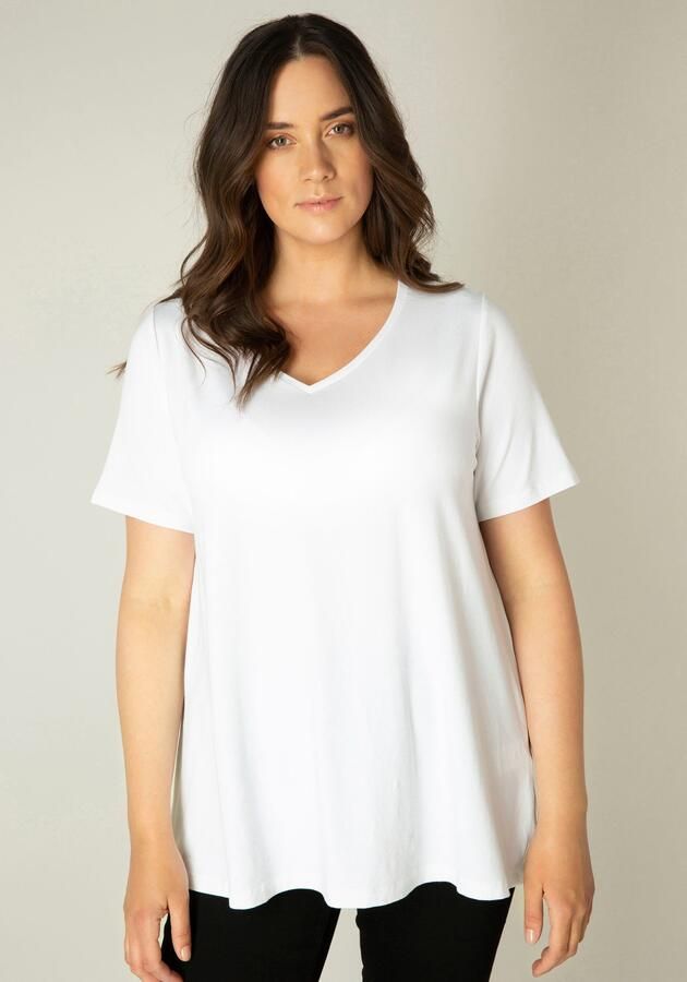 Base Level Curvy T-shirt Alba met v-hals - Foto 5
