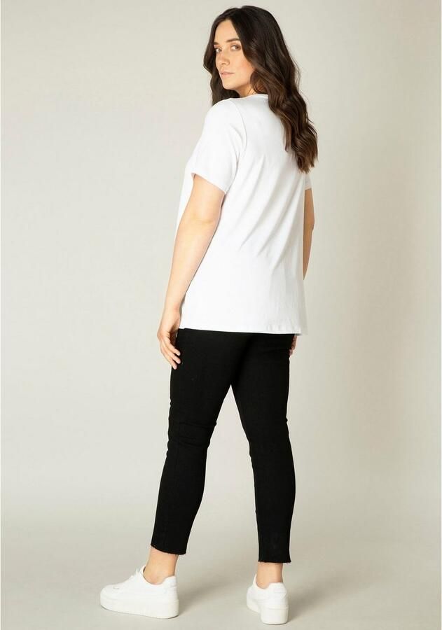 Base Level Curvy T-shirt Alba met v-hals - Foto 4