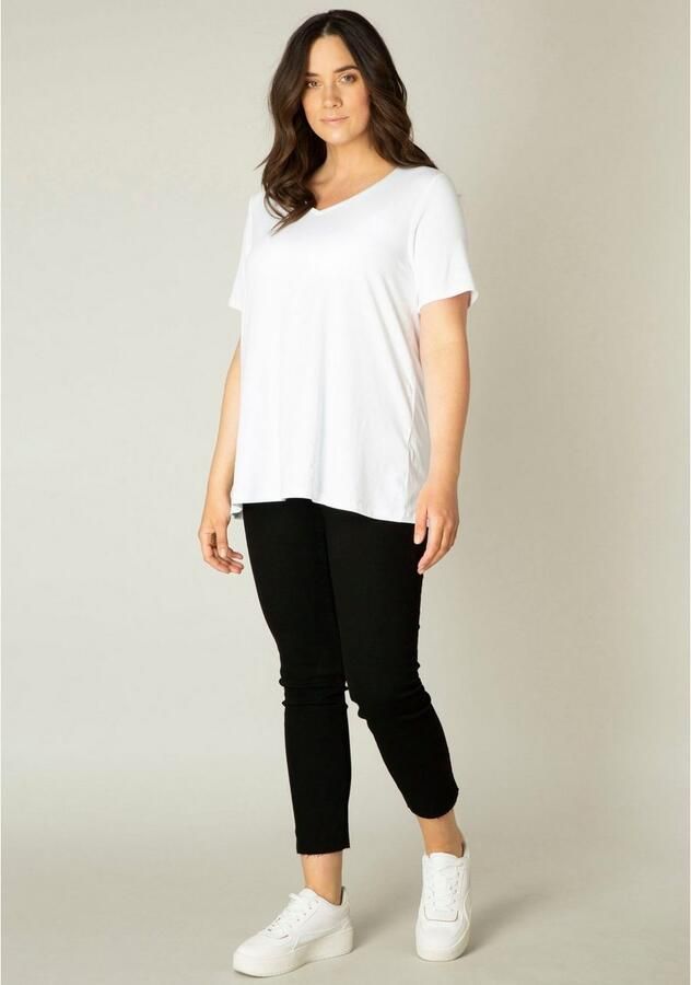 Base Level Curvy T-shirt Alba met v-hals - Foto 3