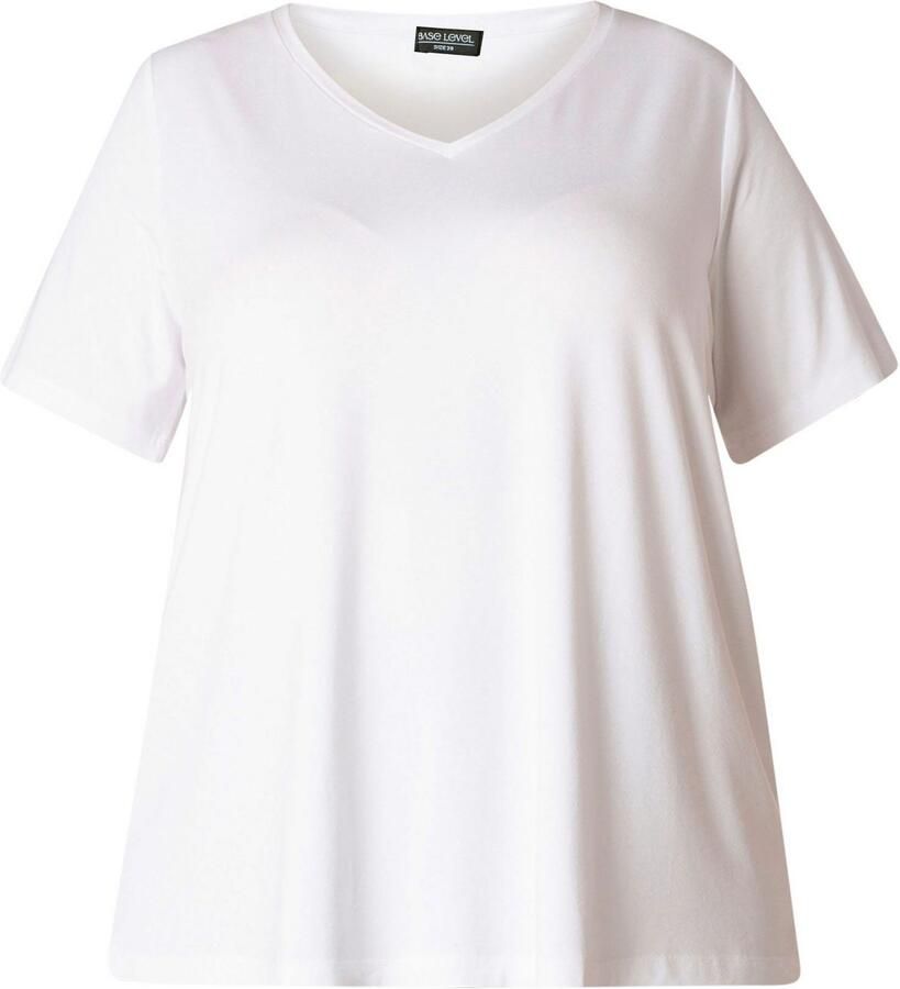 Base Level Curvy T-shirt Alba met v-hals - Foto 2
