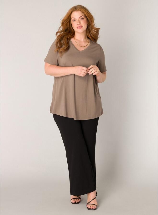Base Level Curvy T-shirt Alba met v-hals - Foto 2
