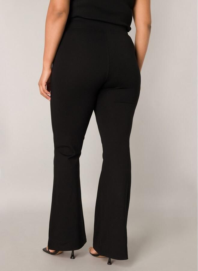 Base Level Curvy high waist flared tregging Allie zwart - Foto 4