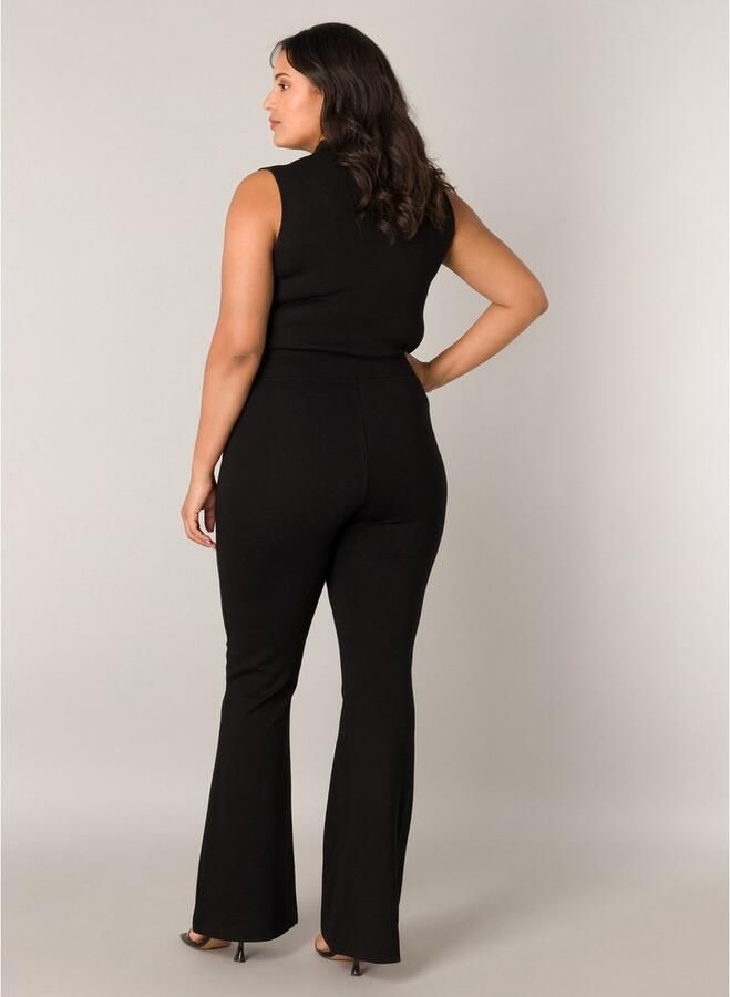 Base Level Curvy high waist flared tregging Allie zwart - Foto 6