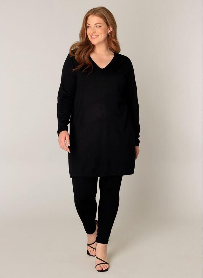 Base Level Curvy Trui met V-hals BAS-ANINE-LONG Fijntricotkwaliteit - Foto 6