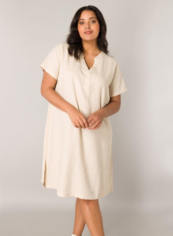 Base Level Curvy Tuniekjurk Yacinthe Zomerjurk met linnen - Foto 5