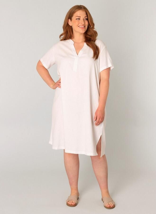 Base Level Curvy Tuniekjurk Yacinthe Zomerjurk met linnen - Foto 8