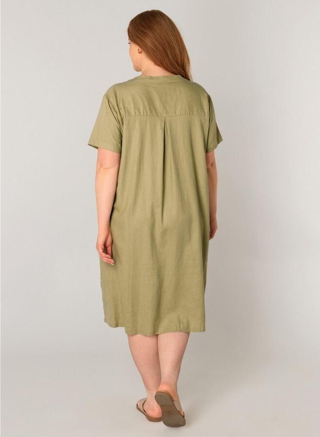 Base Level Curvy Tuniekjurk Yacinthe Zomerjurk met linnen - Foto 4