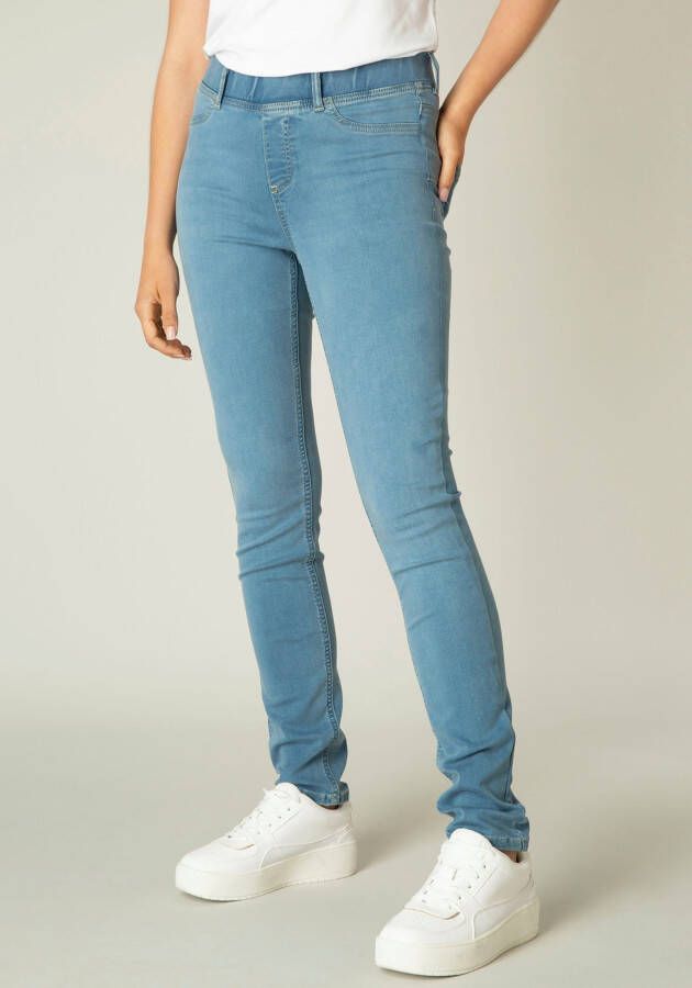 Base Level high waist skinny tregging Tess light denim