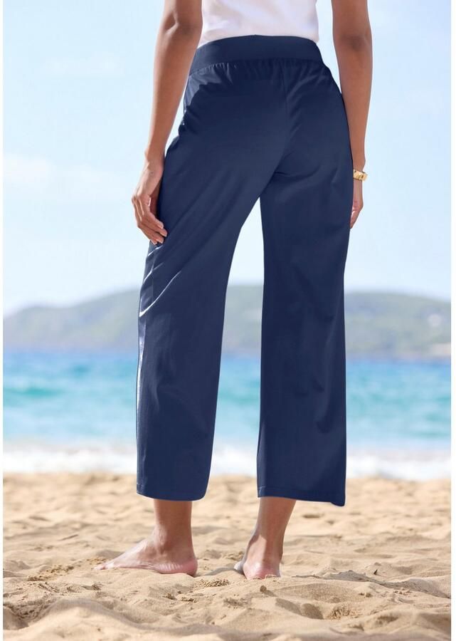Beachtime 7 8-strandbroek van zachte jersey wide leg joggingbroek loungebroek