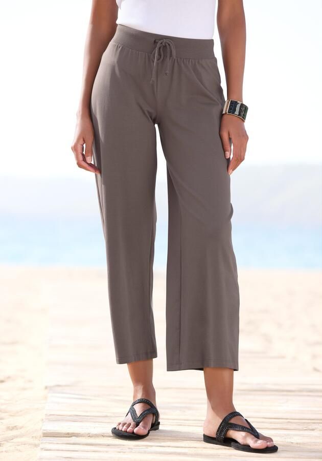 Beachtime 7 8-strandbroek van zachte jersey wide leg joggingbroek loungebroek - Foto 4