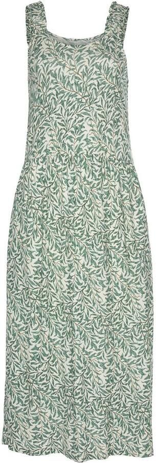 Beachtime Jerseyjurk met bladerenprint en zakken licht strandjurk zomerjurk - Foto 4