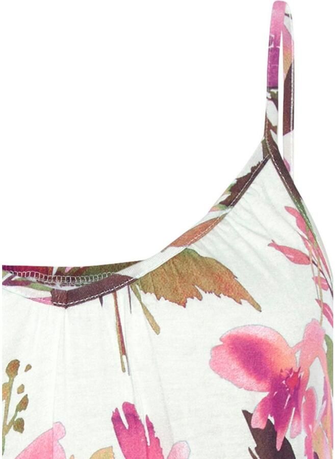 Beachtime Jerseyjurk met bloemenprint en subtiele plooien zomerjurk strandjurk