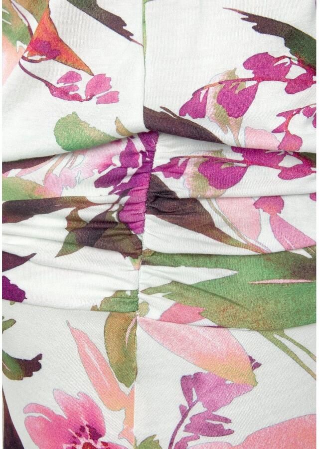 Beachtime Jerseyjurk met bloemenprint en subtiele plooien zomerjurk strandjurk - Foto 2