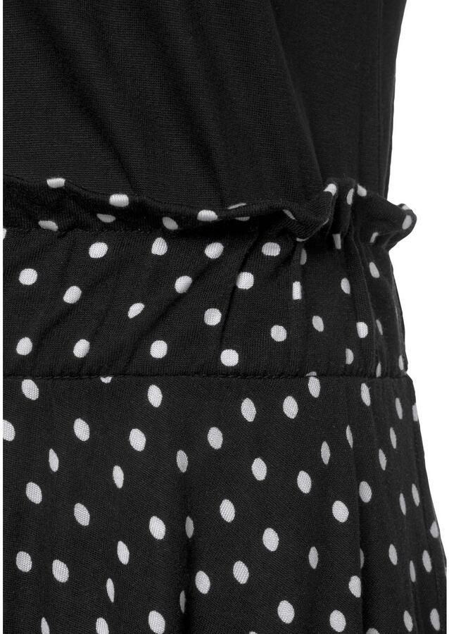 Beachtime Jerseyjurk met paperbag-tailleband en zakken printjurk zomers