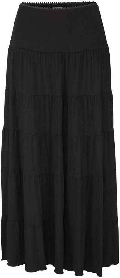 Beachtime Maxirok met volants elastische tricot rok strandrok - Foto 4